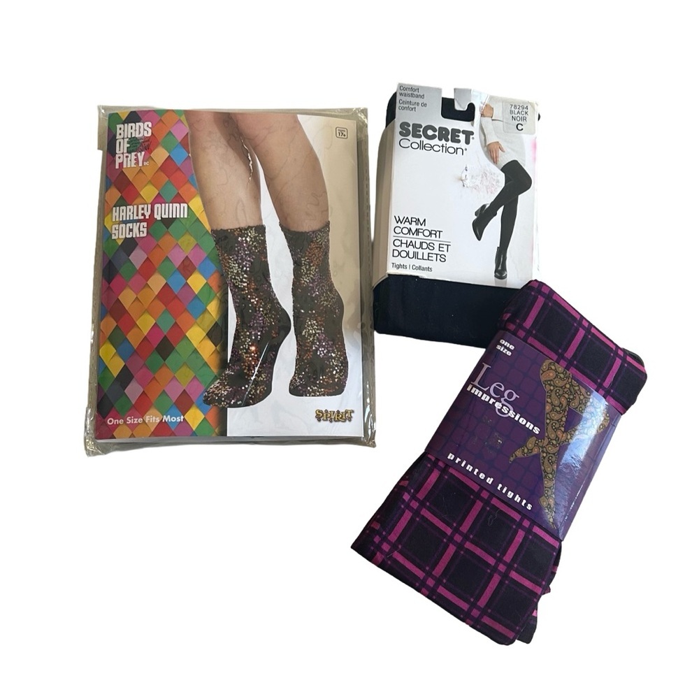 Secret Collection warm Comfort Black Tights Size C plus Two others